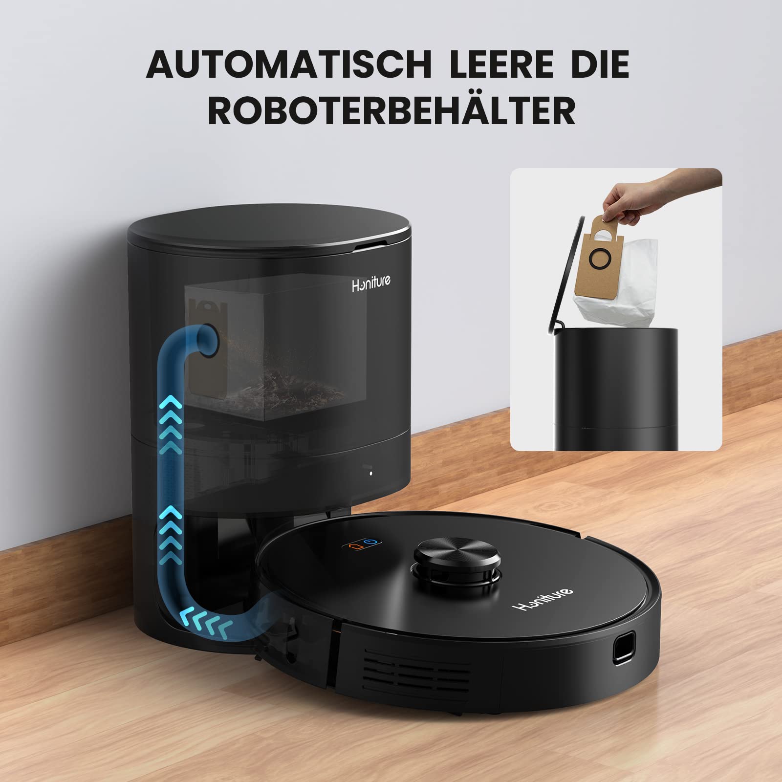 Smart Robot Vacuum and Mop Combo Self-Emptying