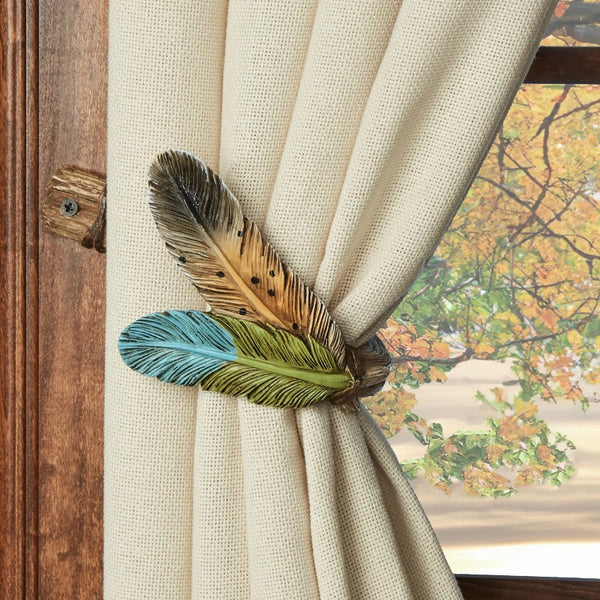feathers curtain tieback
