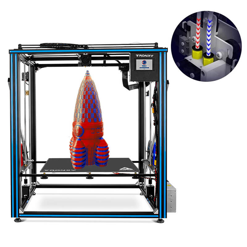 Tronxy X5SA-500 Dual Extruder 3D Printer Large Size 3D Printer DIY 3D Printer Kit 500x500x600mm Printer FDM Dual Color Printing Auto Leveling 3D Printer Tronxy 3D Printing