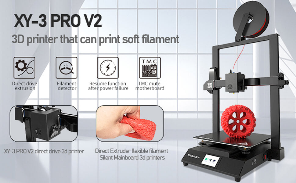 Tronxy XY-3 Pro V2 Direct Driver 3D Printer Extruder DIY Kit 300x300x400mm