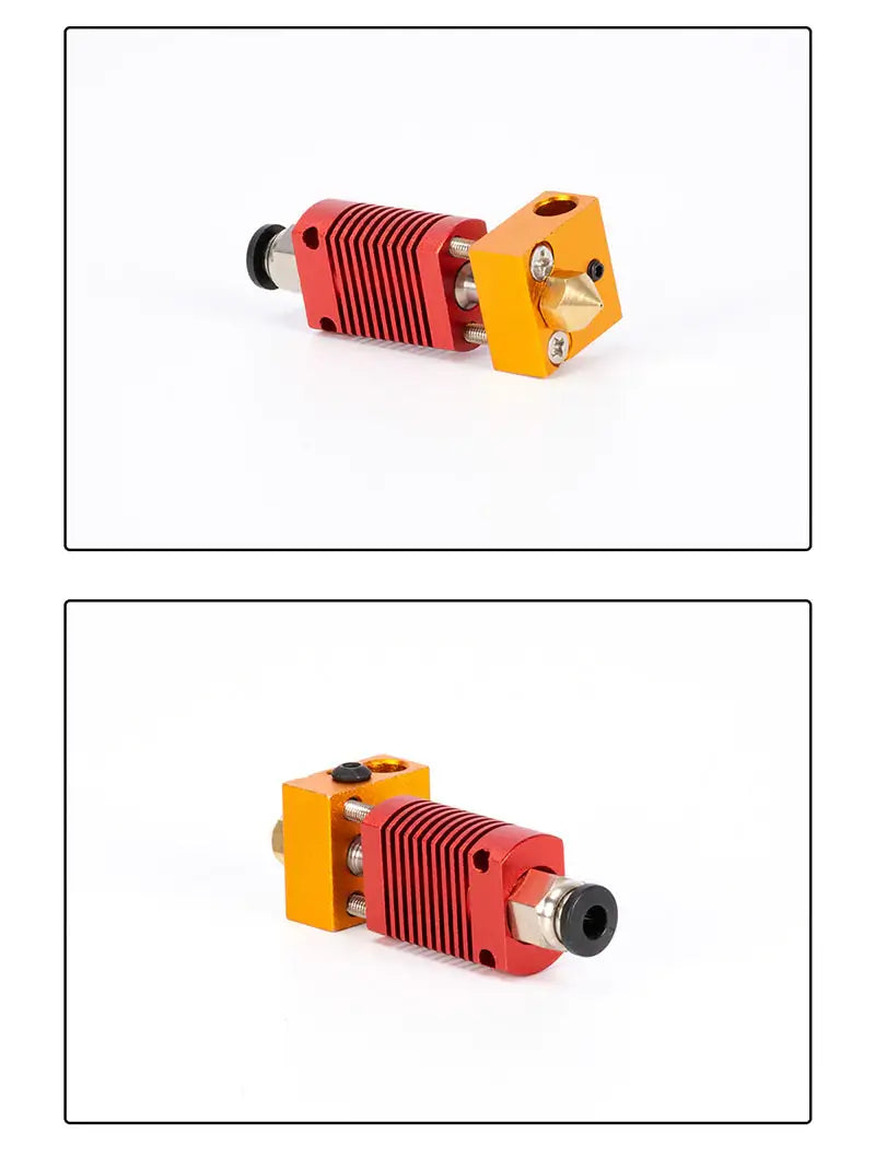 Tronxy 3D Printer 1.75mm Extruder Orange Hotend 0.4mm Nozzle 3D Printer Accessories Hotend Upgrade Kit Aluminum Heating Block Compatible 3D Printer Parts