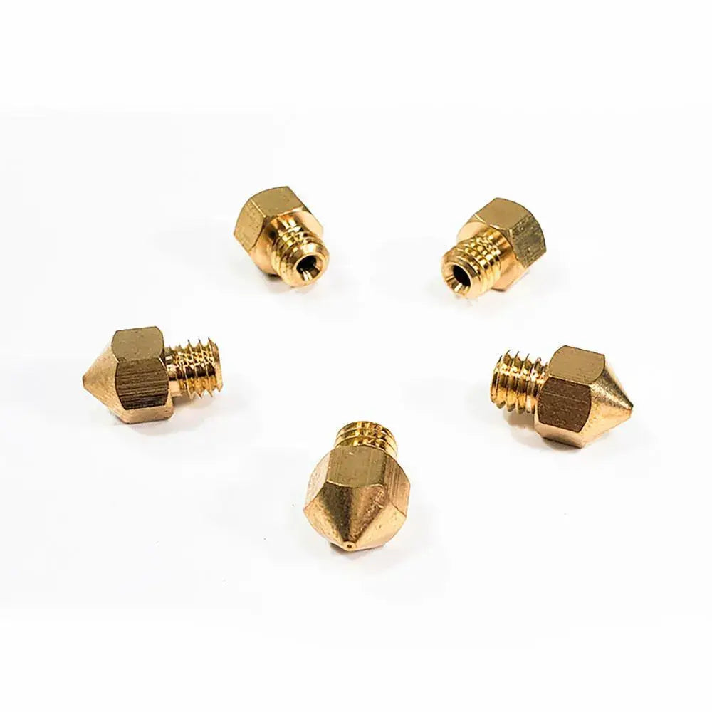 Tronxy 3D Printer V5 V6 Nozzle Copper Nozzle M6 Threaded Brass 3D Printing Accessories 5Pcs Nozzle Set 3D Printer Parts Nozzle Sizes