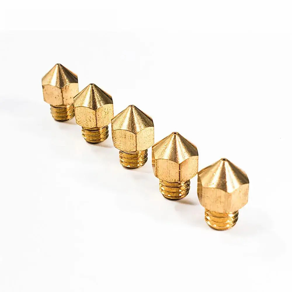 Tronxy 3D Printer V5 V6 Nozzle Copper Nozzle M6 Threaded Brass 3D Printing Accessories 5Pcs Nozzle Set 3D Printer Parts Nozzle Sizes