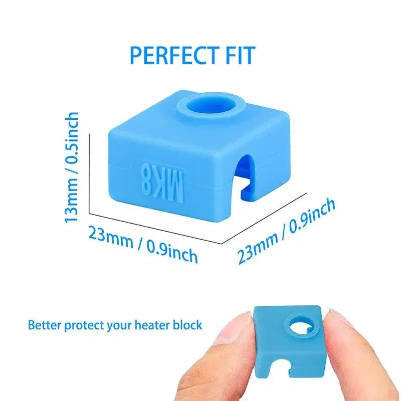 Tronxy 5PCS DIY 3D Printer MK7 MK8 MK9 Protective Silicone Sock Heated Block Cover Case Protective Silicon for Tronxy Hotend