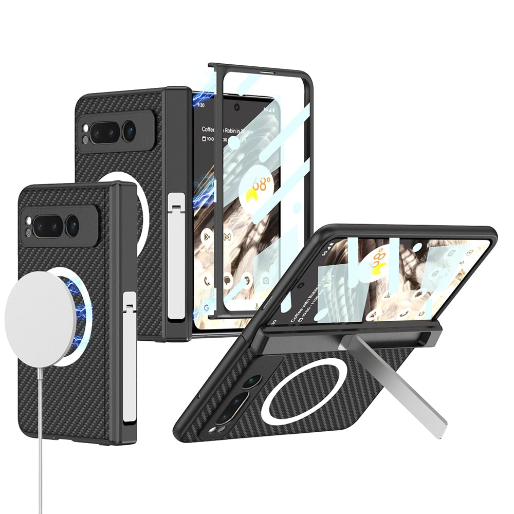 Leather Wireless Charging Case For Google Pixel Fold