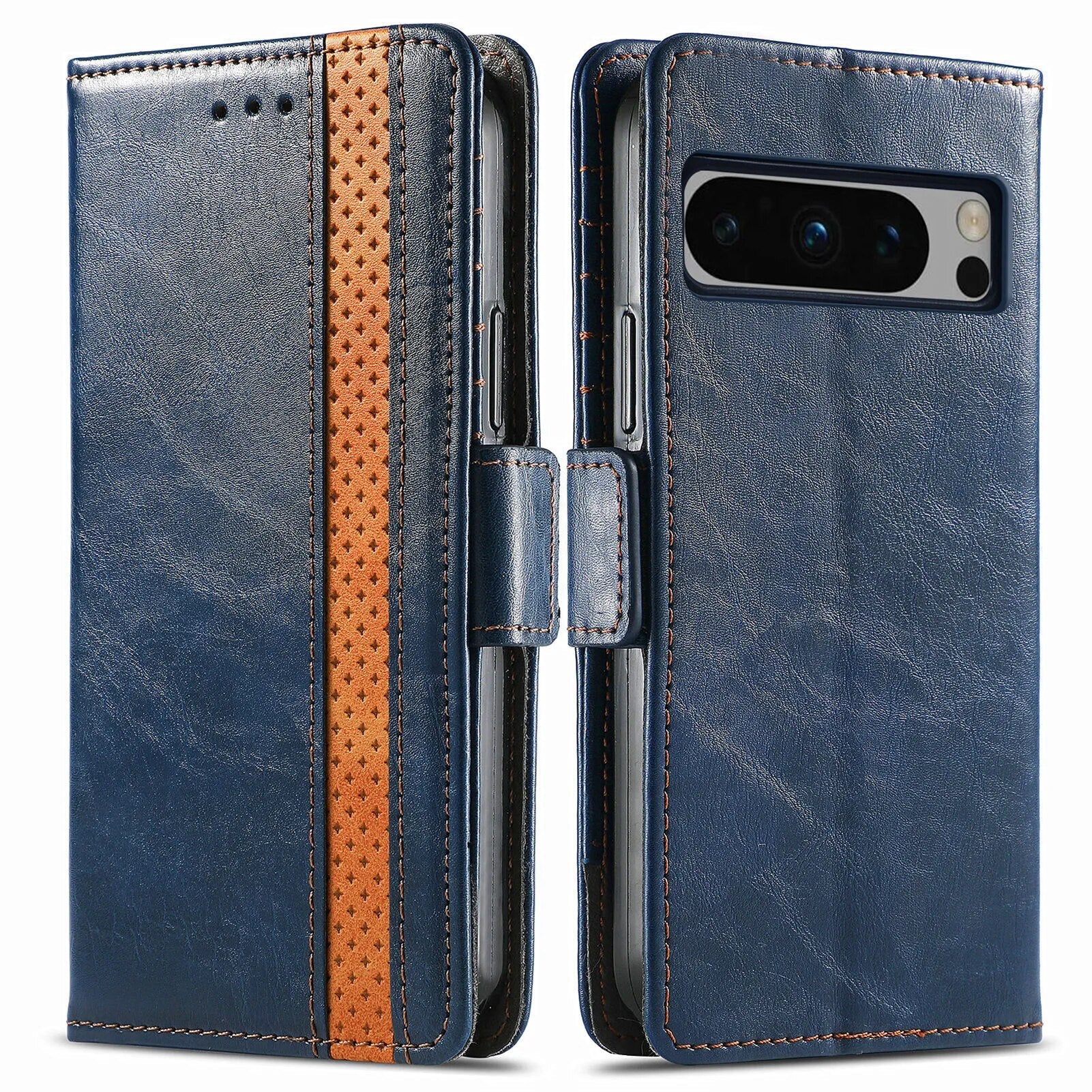 Premium Leather Case with Multifunction Wallet For Google Pixel 8 Series