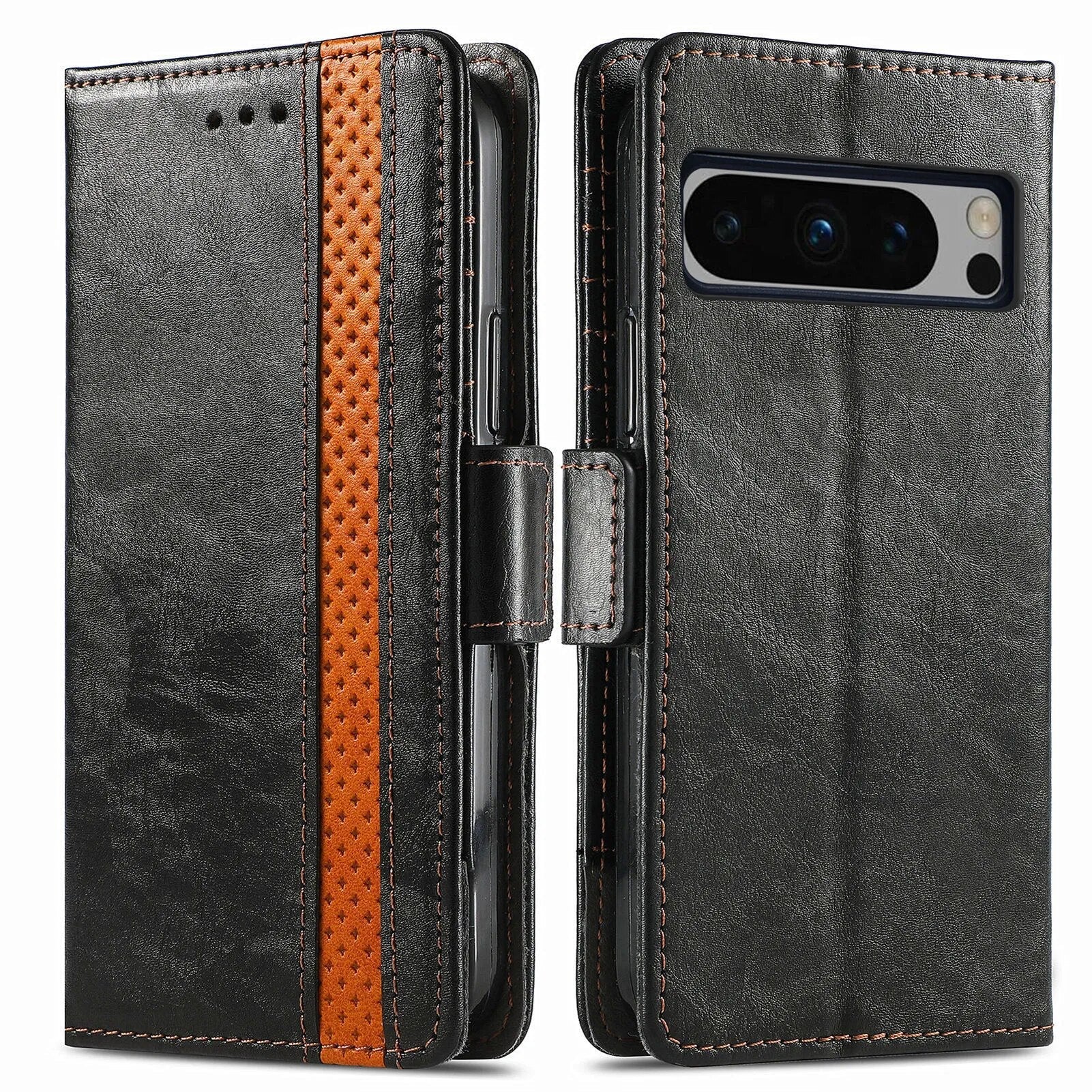 Premium Leather Case with Multifunction Wallet For Google Pixel 8 Series