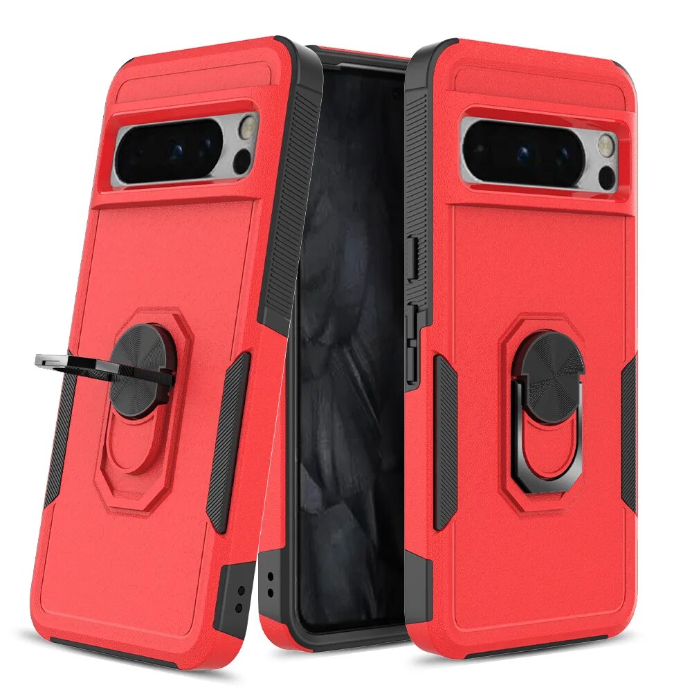 Armor Shockproof Case with Ring Holder For Google Pixel 8 Series