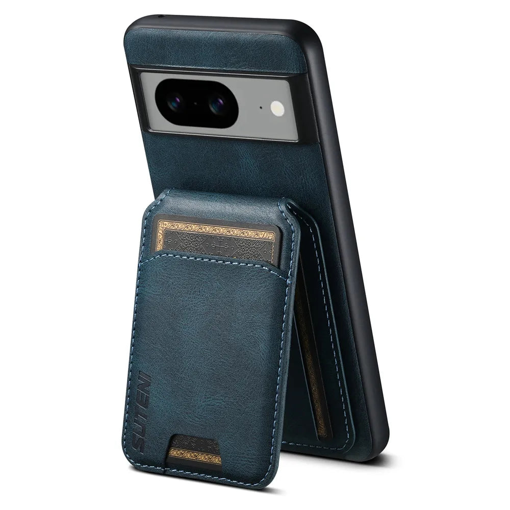 Leather Wallet Case with Card Holder for Google Pixel 8 Series