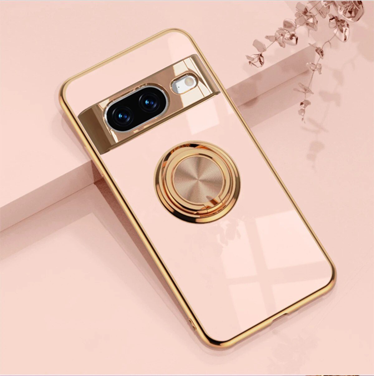 Luxury Electroplating Case with Ring Holder For Google Pixel 8 Series