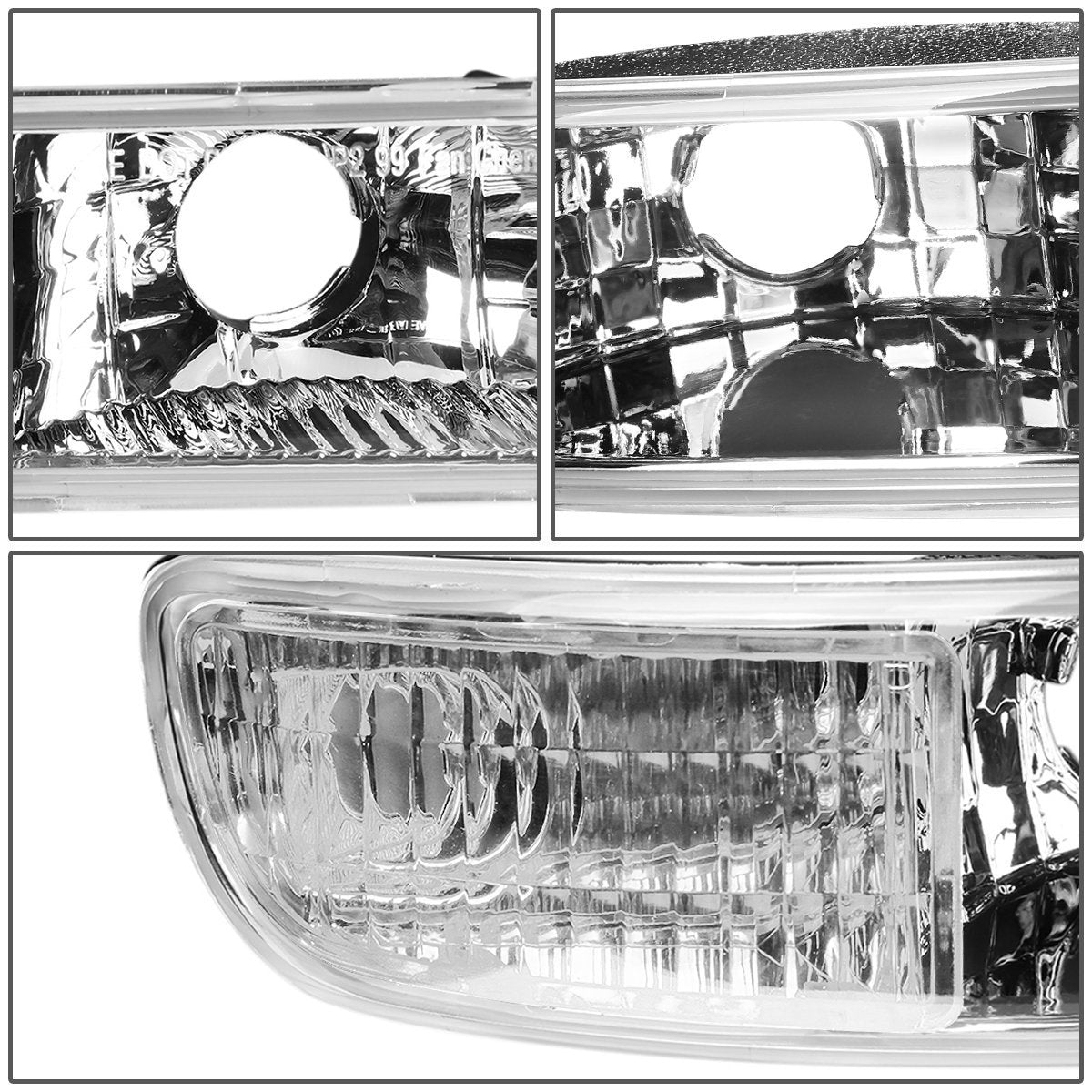 GMC Sierra Yukon Chrome Clear LED DRL Headlamps Headlights Faros Focos Luces 1999 2000 2001 2002 2003 2004 2005 2006
