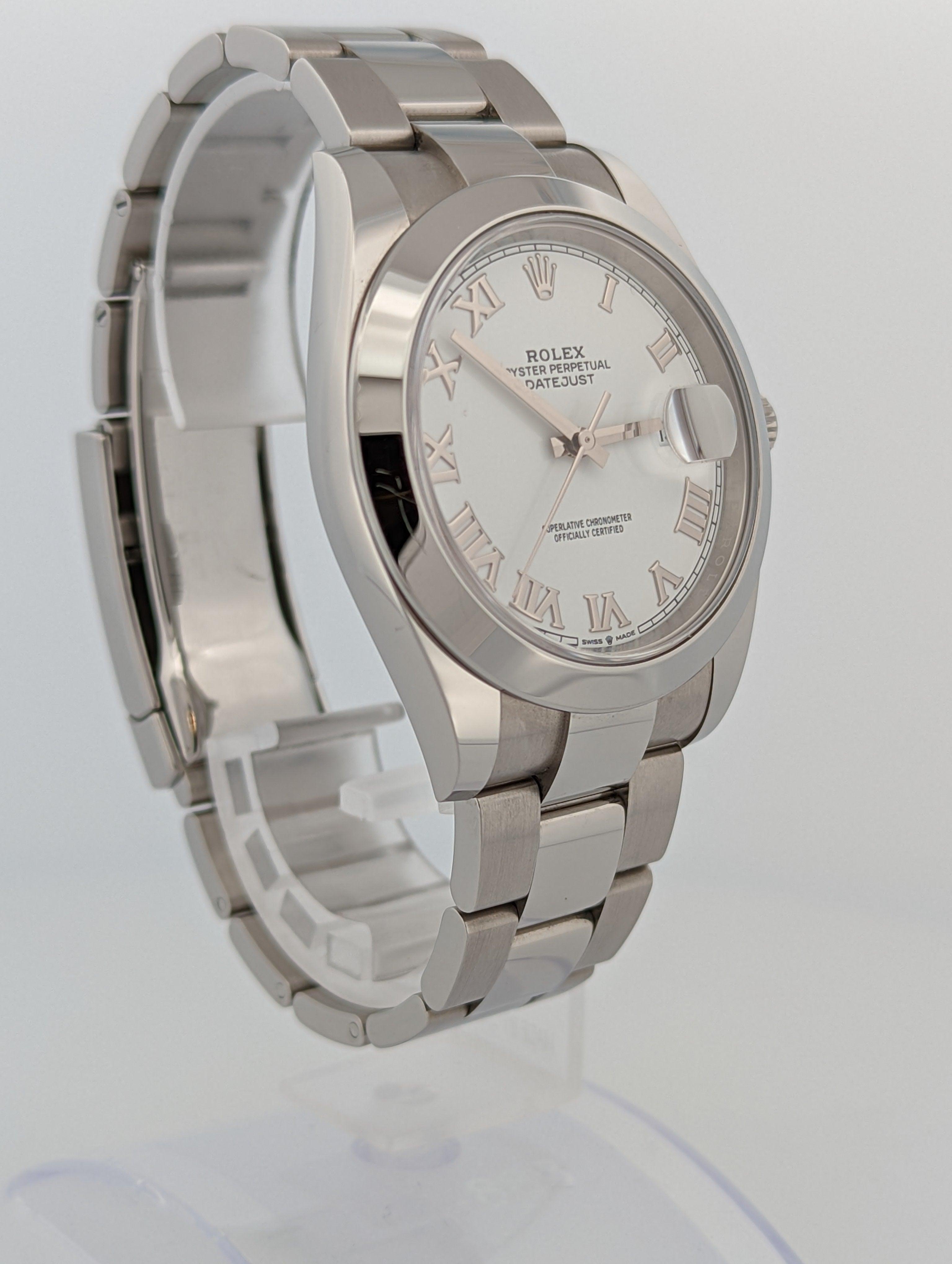 Rolex Datejust White Dial Roman 41