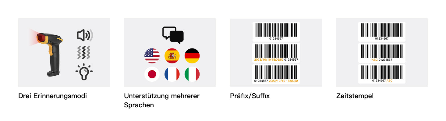 Inateck BCST-21 Barcode Scanner-Settings