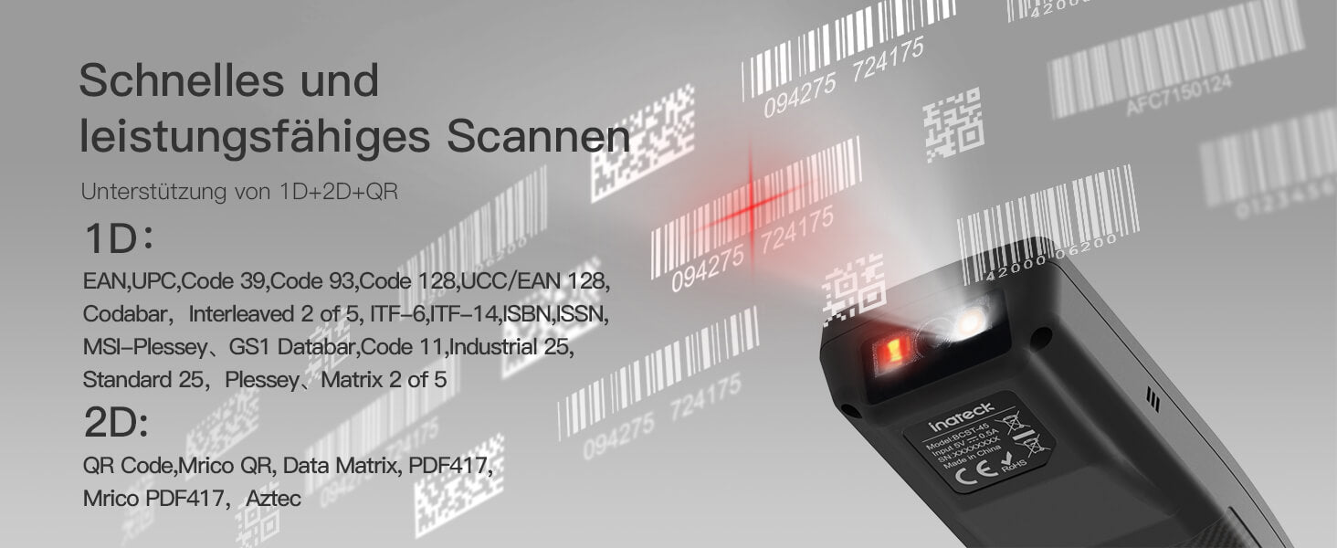 Inateck BCST-45 Portable Barcode Scanner-3