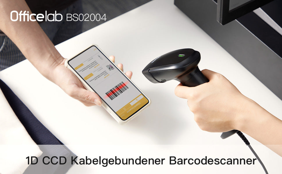 Officelab BS02004 1D Barcodescanner, Bildschirmscannen 1