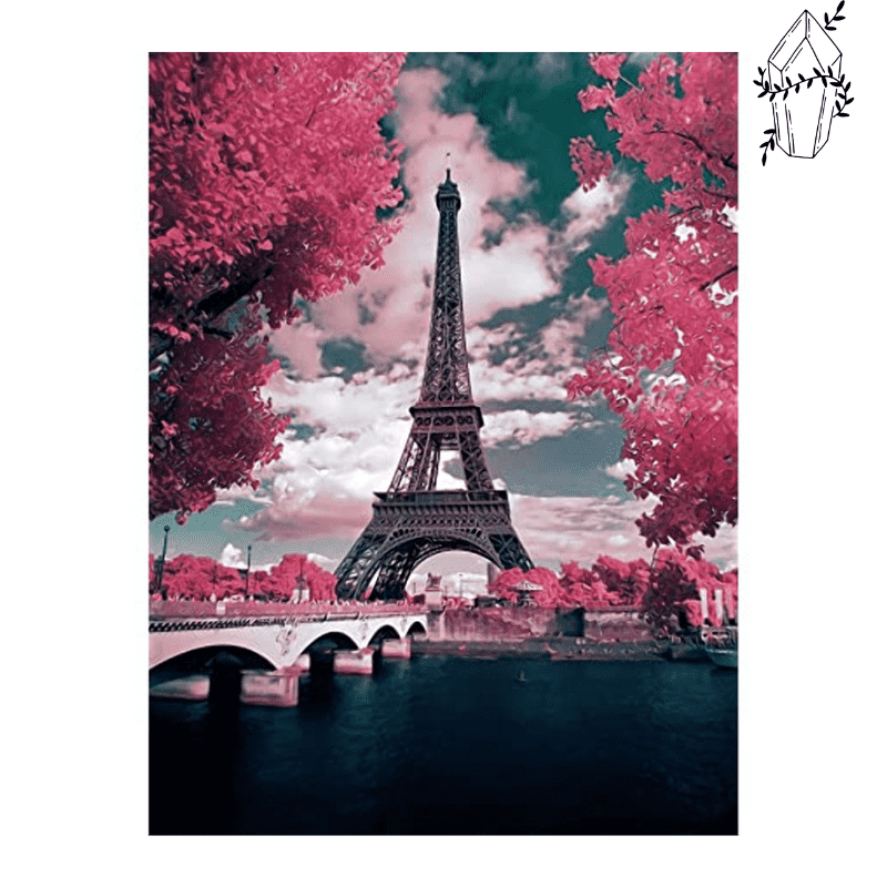 Diamond Painting Vaporwave Eiffel Tower