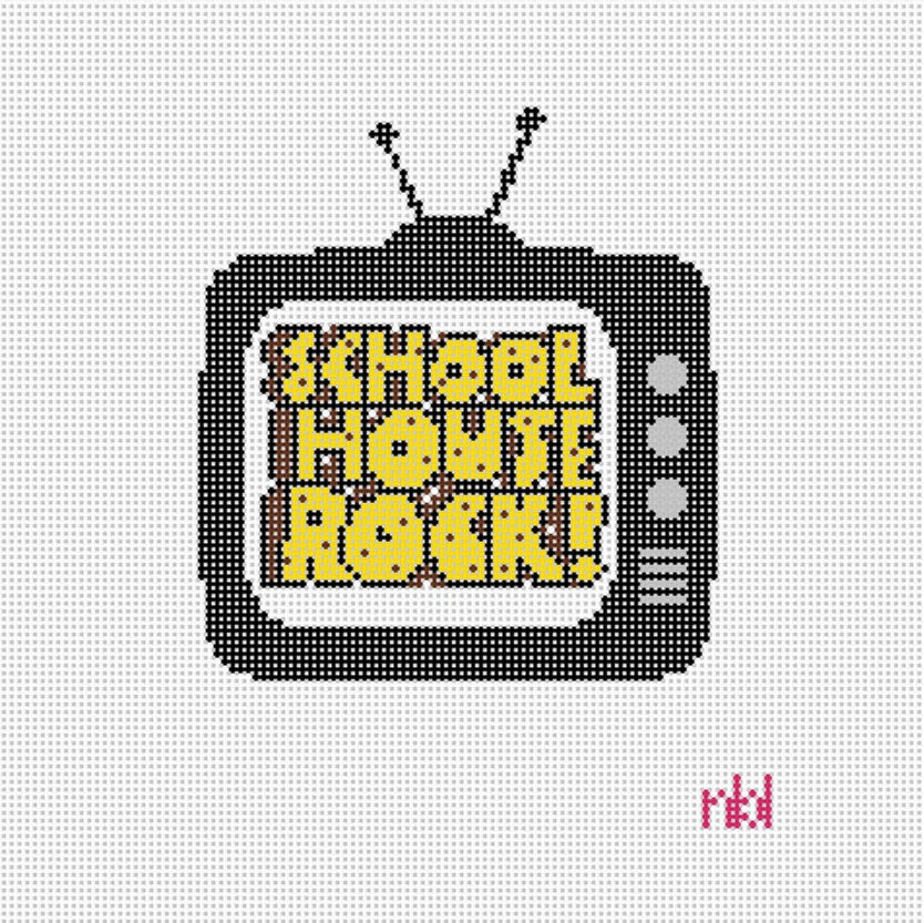 Retro TV Needlepoint Canvas School House Rock