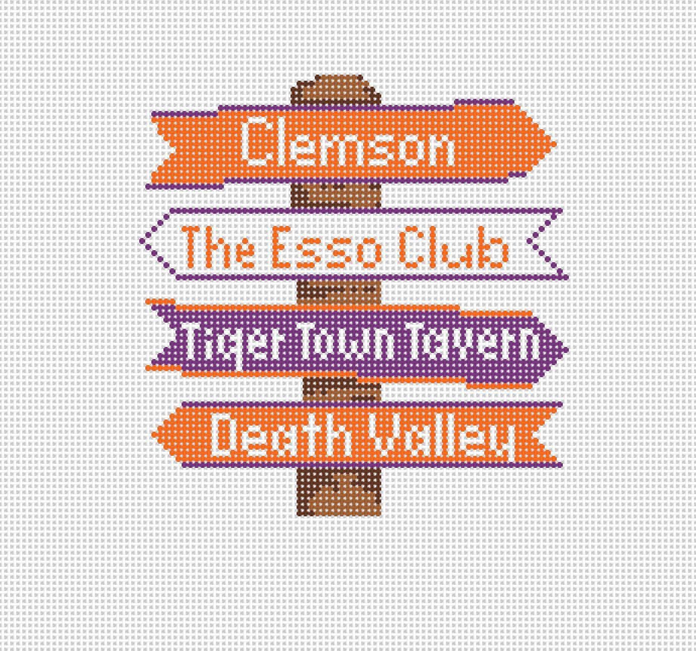 Clemson College Icon Destination Sign