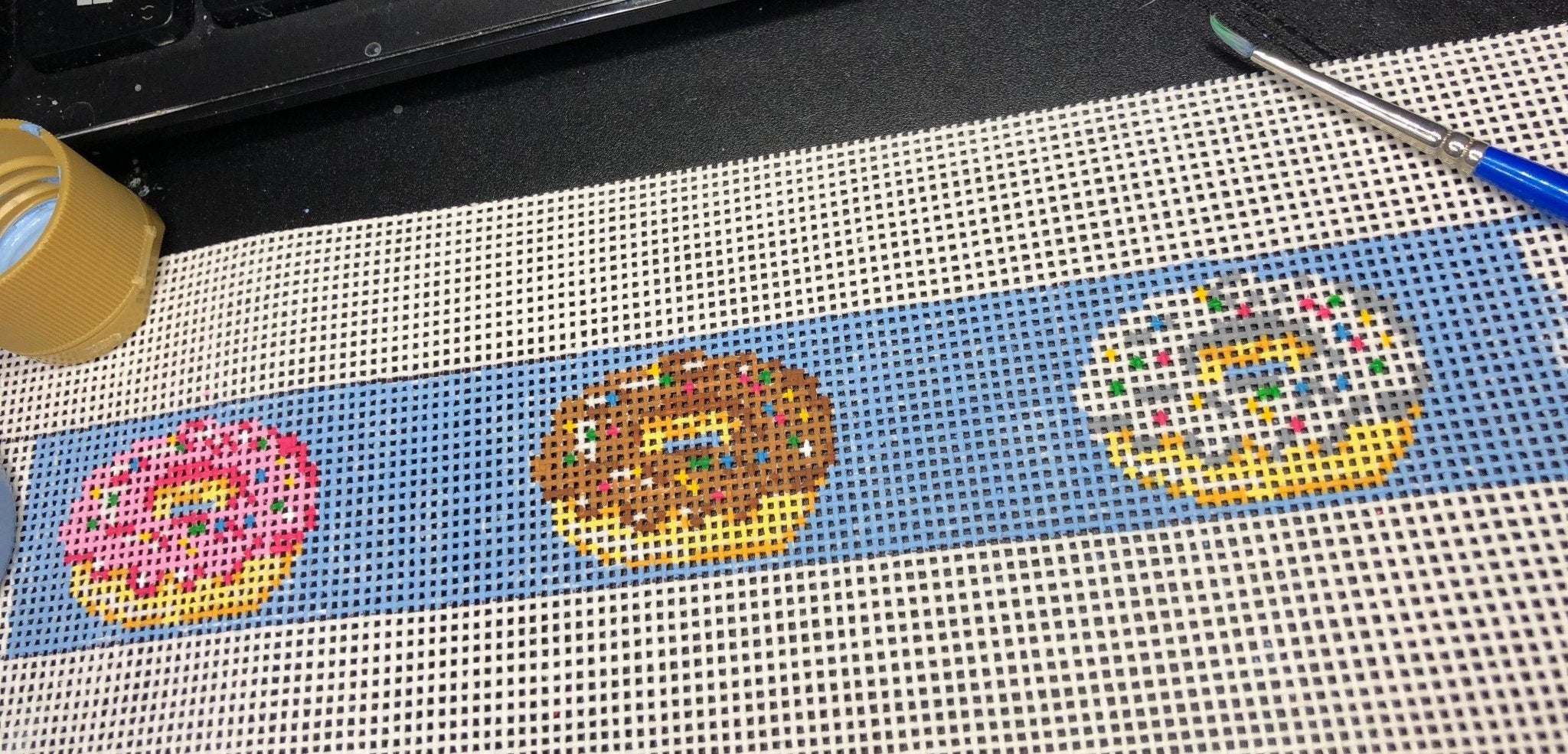 Donut Needlepoint Belt Canvas
