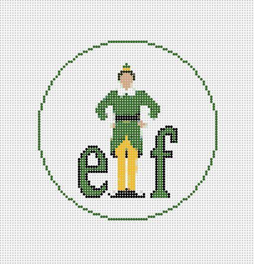 Elf Needlepoint Ornament