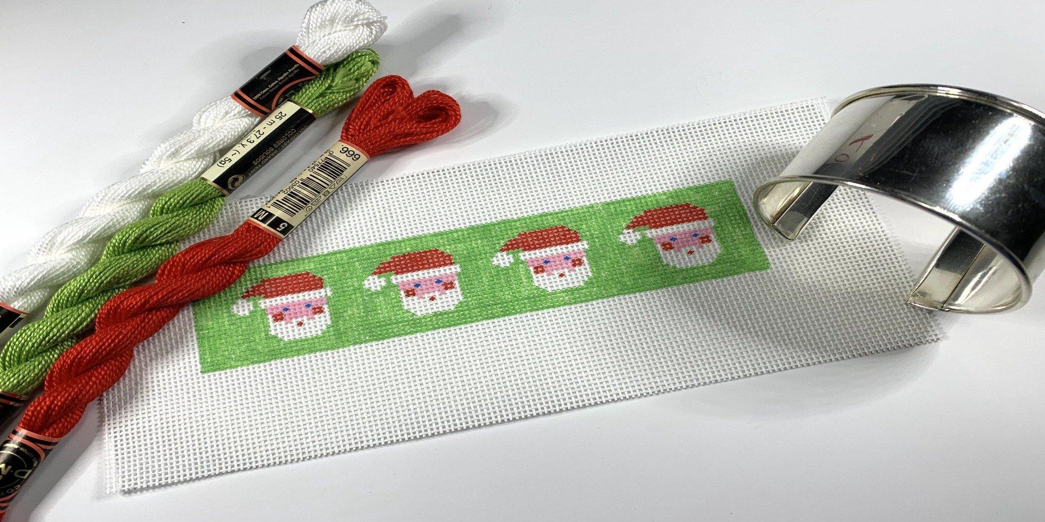 Santa Needlepoint Cuff Bracelet Kit
