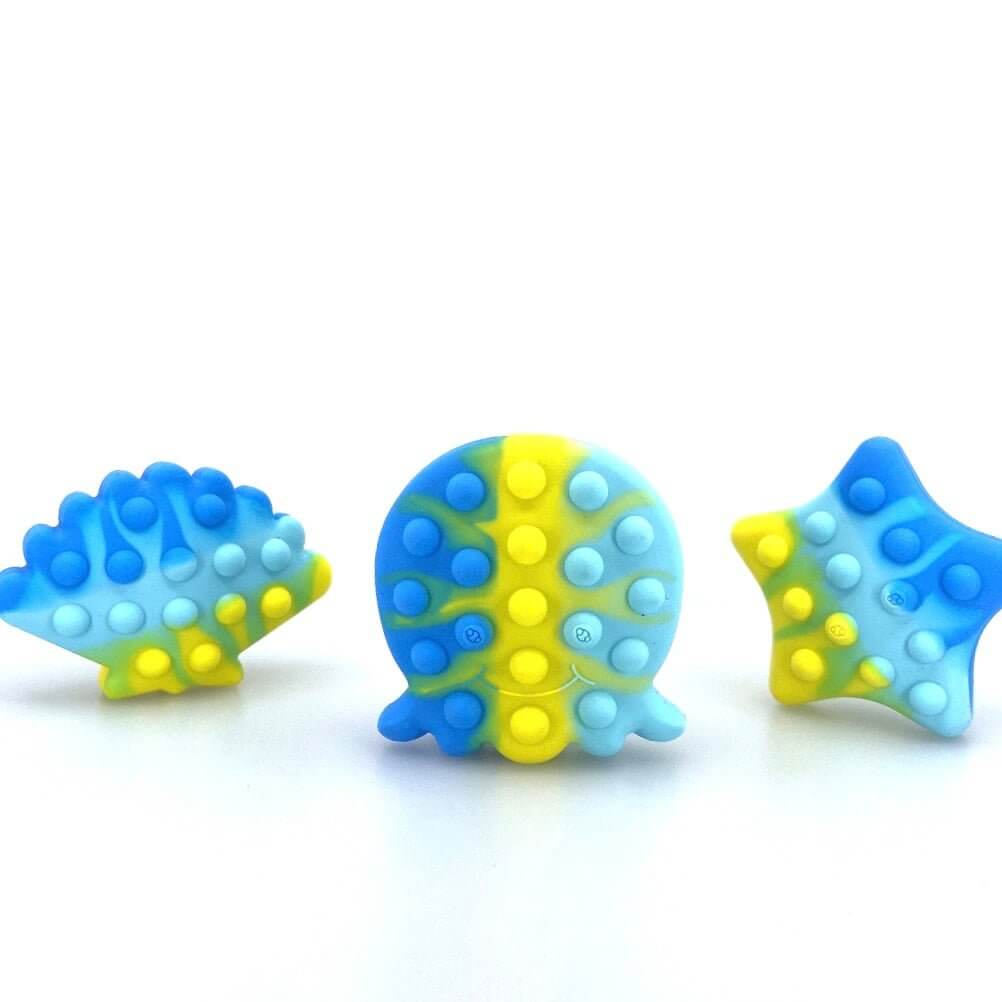 Sea Animal Silicone Fidget & Bath Toy (3pcs)