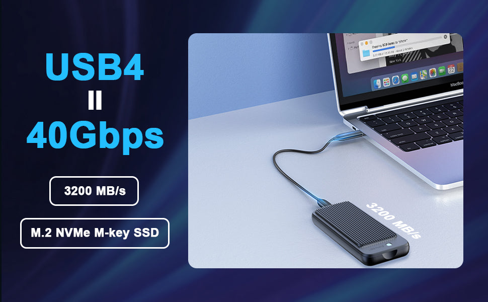 NewQ USB4 SSD Enclosure: USB 4.0, Thunderbolt 4/3 M.2 PCIe 4*4 NVMe SS –  NewQ Official