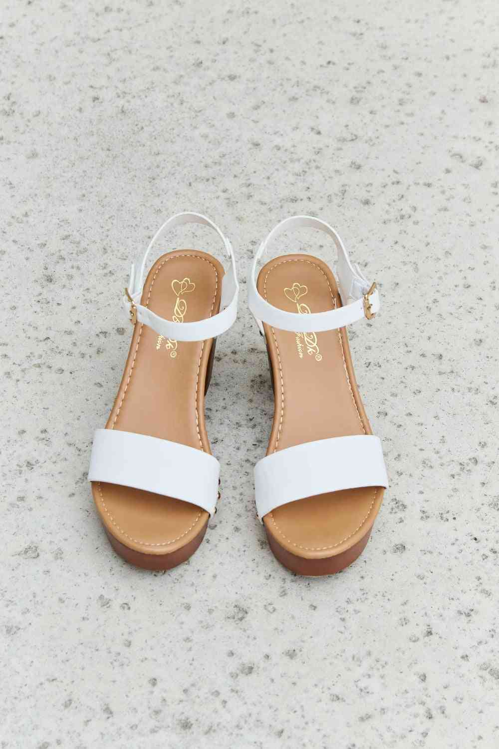 Timeless Wooden Platform Strap Heels