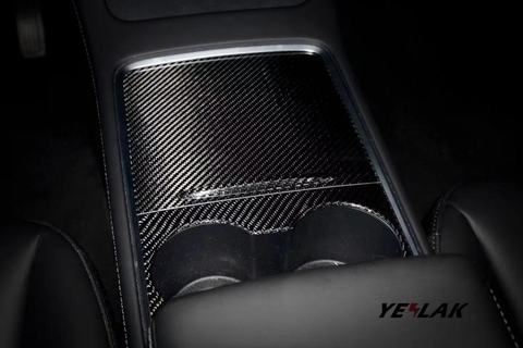Tesla carbon fiber center console wraps