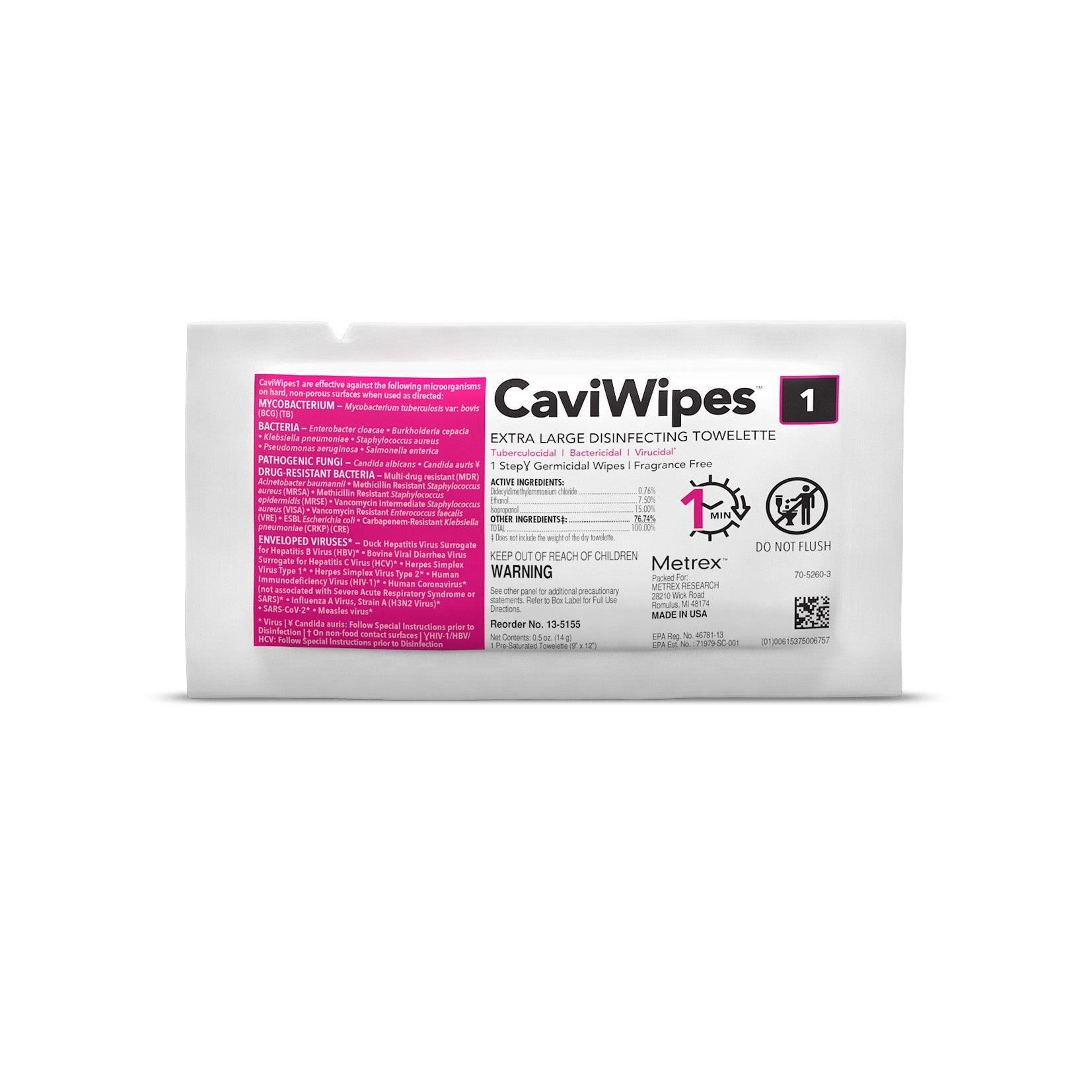 Metrex CaviWipes1 XL Surface Disinfectant