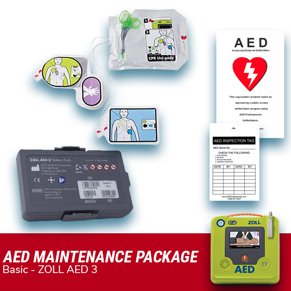 ZOLL AED 3 Electrode Pad & Battery Maintenance Package