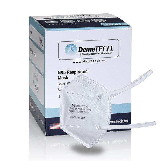 DemeTECH N95 Respirators, 20/box