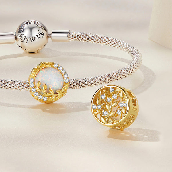 GOLDEN WHEAT GARDEN GOLD VERMEIL CHARMS SET