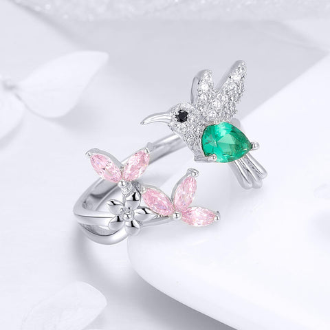 HUMMINGBIRD GIFT GOLD VERMEIL RING