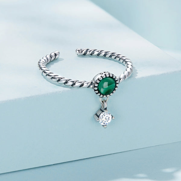 GREEN MALACHITE SERIES GOLD VERMEIL JEWELLERY SET ring