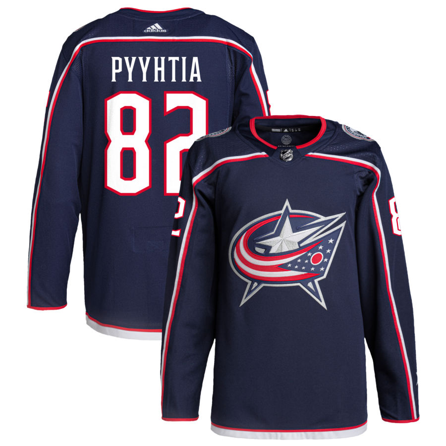 Mikael Pyyhtia Columbus Blue Jackets adidas Home Primegreen Authentic Pro Jersey - Navy