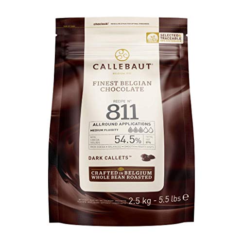 Callebaut Chocolate Dark 53.8 Percent Easi-Melt Buttons Callets 2.5 Kg