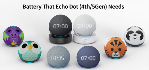 Socle avec batterie « Made for  » pour Echo Dot (5e