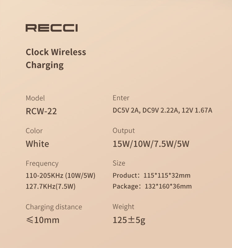 Recci RCW-22 Clock Wireless Charging 08 2562345a bc42 4a76 9abc 060a1320d4bb