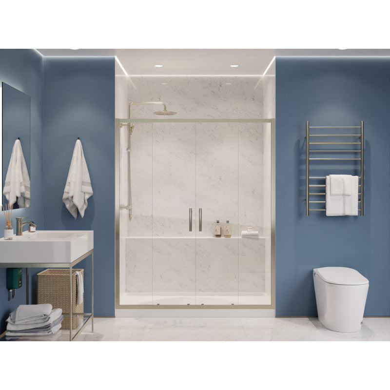 ANZZI Enchant 70-in. x 60.4-in. Framed Sliding Shower Door SD-AZ15-01MB