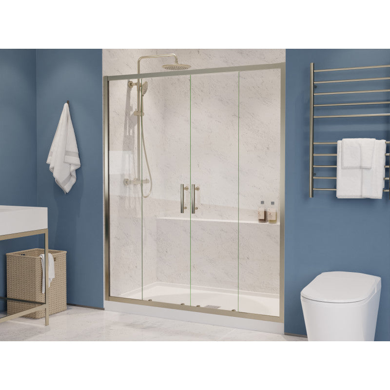 ANZZI Enchant 70-in. x 60.4-in. Framed Sliding Shower Door SD-AZ15-01MB