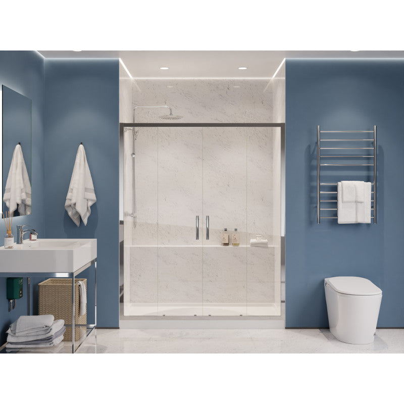 ANZZI Enchant 70-in. x 60.4-in. Framed Sliding Shower Door SD-AZ15-01MB