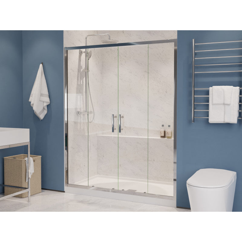 ANZZI Enchant 70-in. x 60.4-in. Framed Sliding Shower Door SD-AZ15-01MB