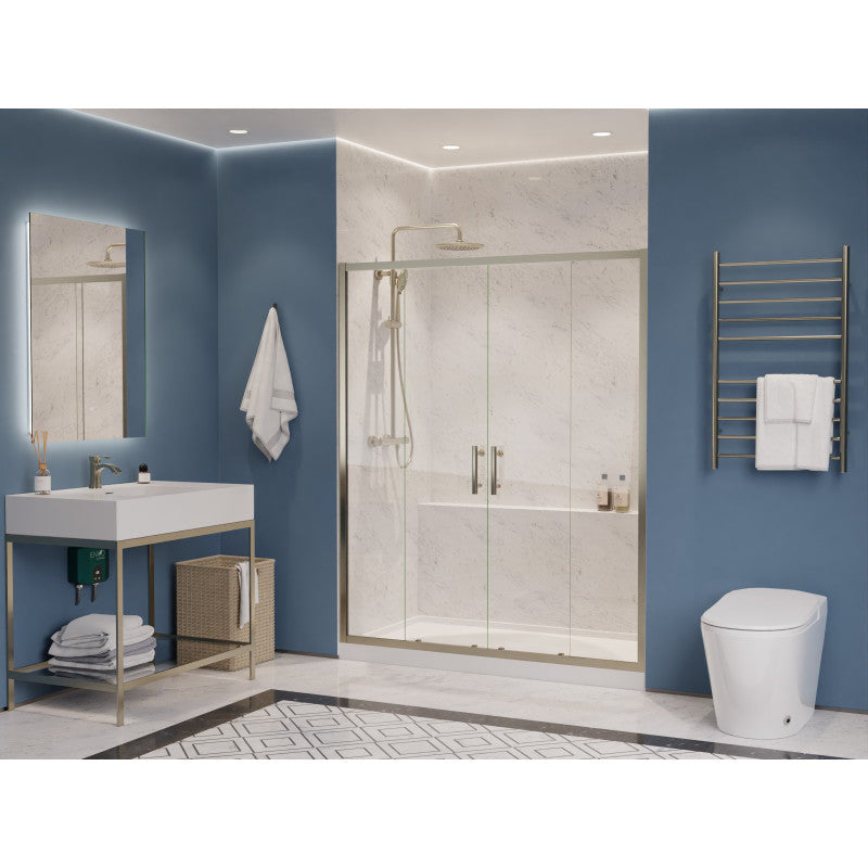 ANZZI Enchant 70-in. x 60.4-in. Framed Sliding Shower Door SD-AZ15-01MB