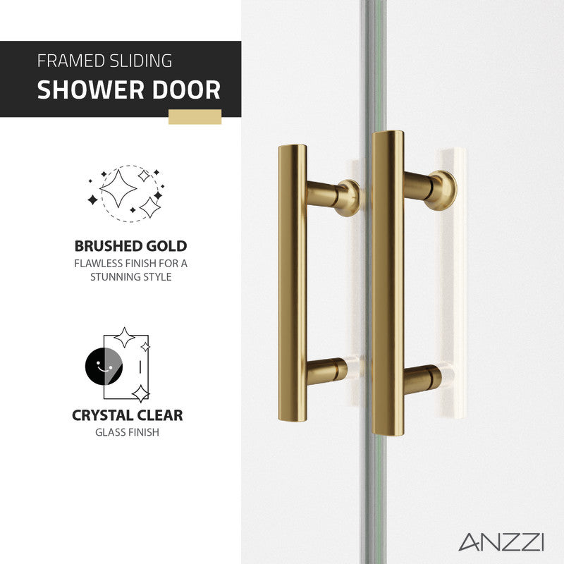 ANZZI Enchant 70-in. x 60.4-in. Framed Sliding Shower Door SD-AZ15-01MB