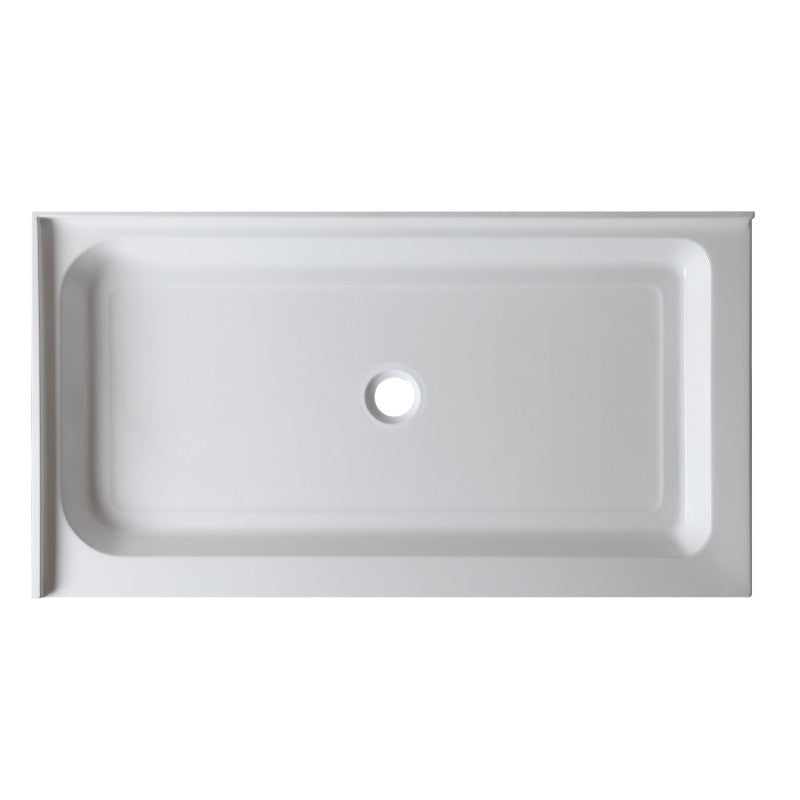 ANZZI Vail 36 x 48  in. Double Threshold Shower Base in White SB-AZ022R