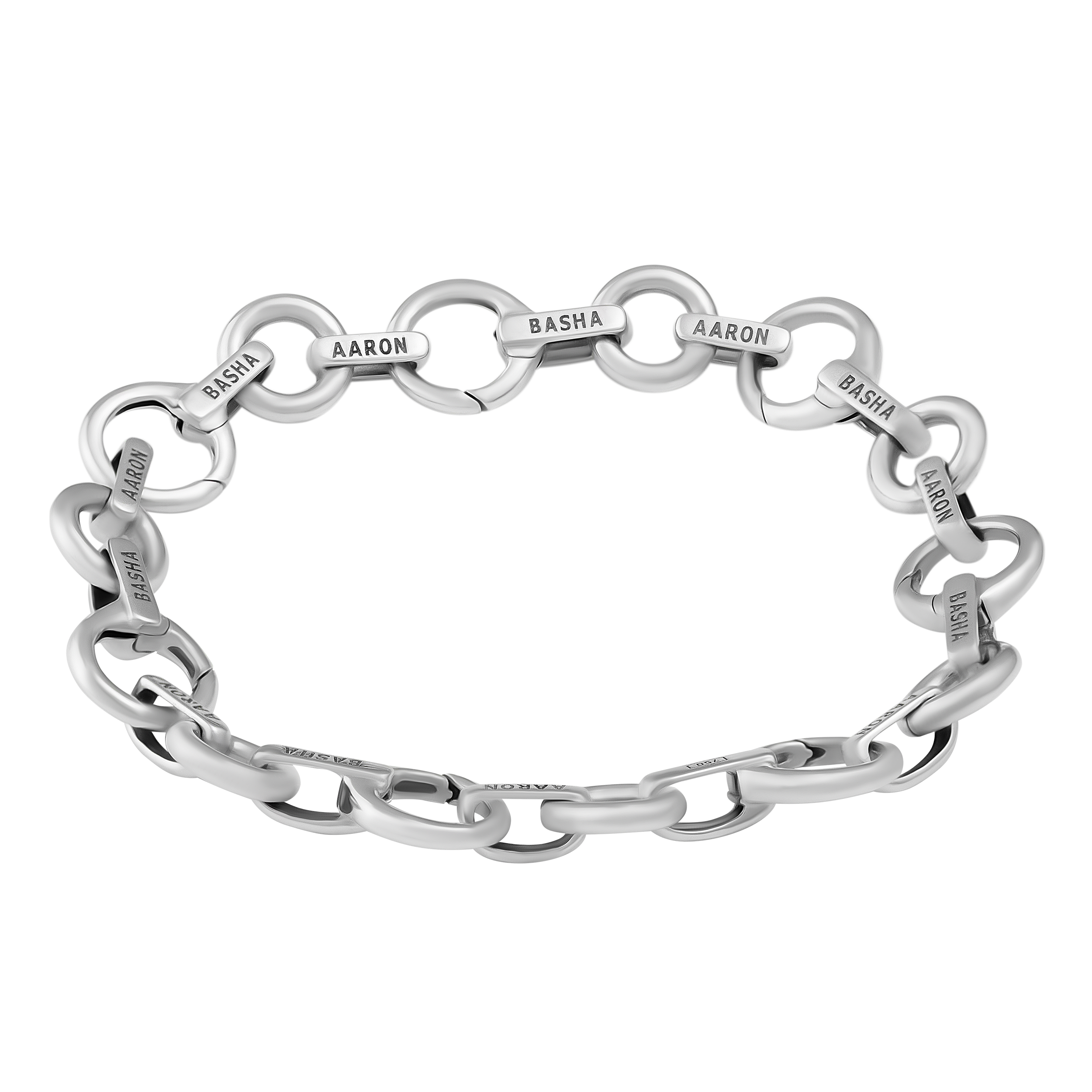 Aaron Basha 18K White Gold Link Bracelet
