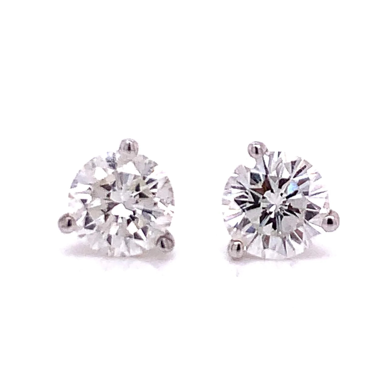 14K White Gold 2.01 Ct. Diamond Stud Earrings