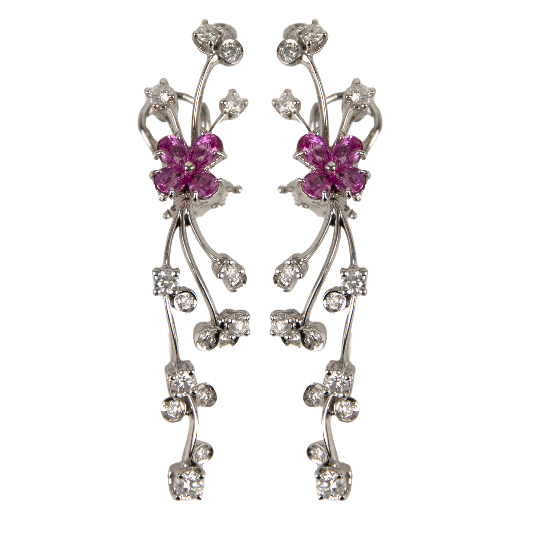 Stefan Hafner 18K White Gold Diamond Earrings