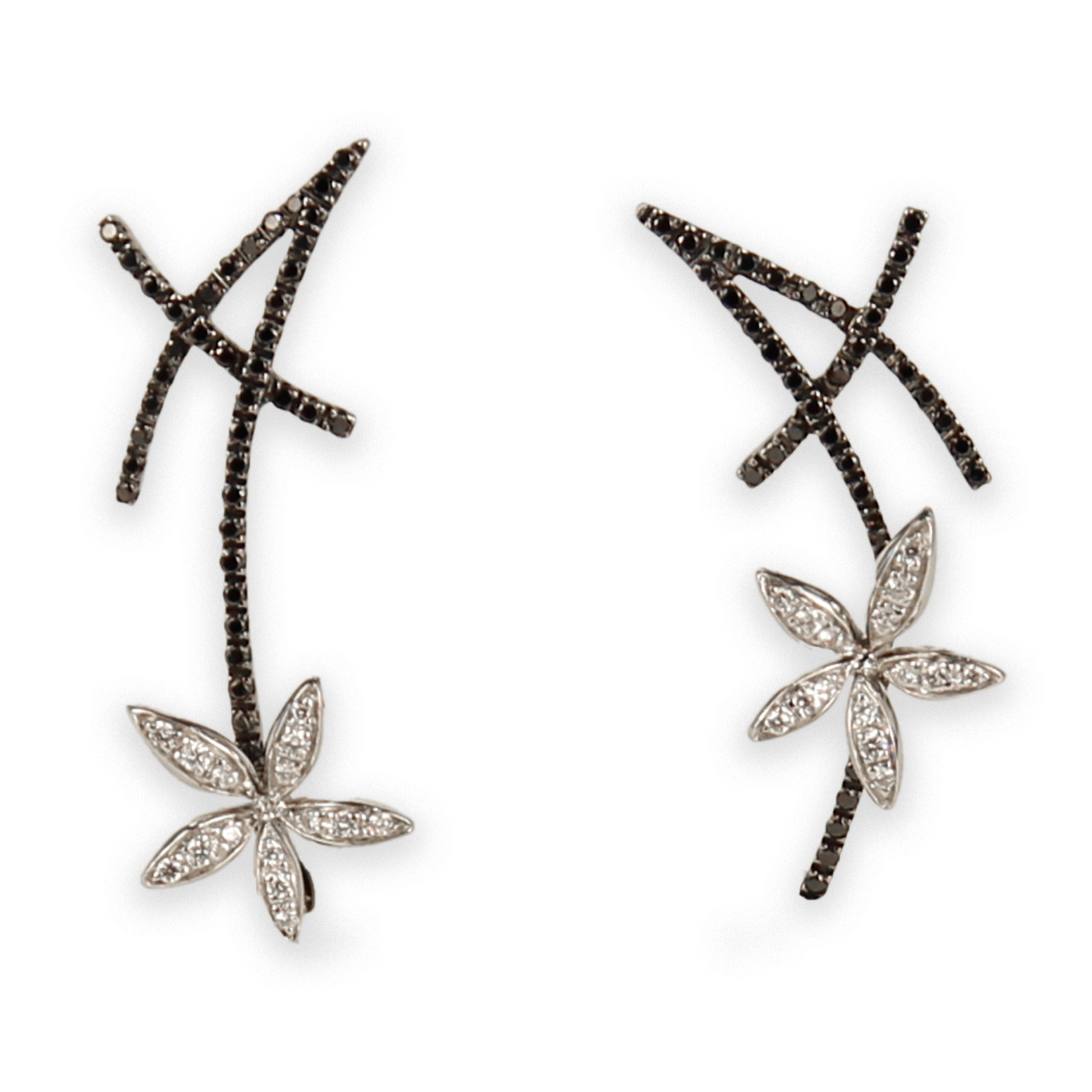 Stefan Hafner 18K White Gold 1.21ctw Diamond Earrings